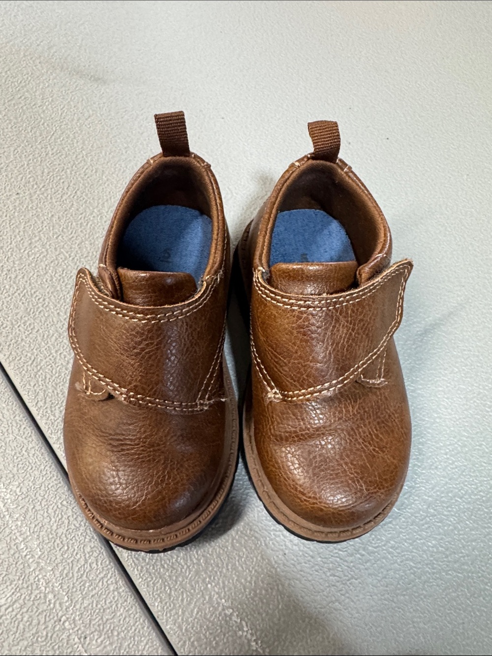 Carter's Brown Toddler Hook-and-Loop Dress Shoes